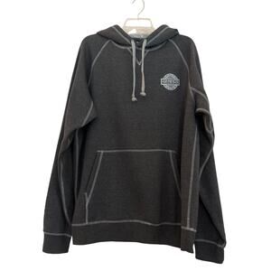 New Genesis Health Clubs Gray Hoodie Size L Dark Gray Pocket Cozy Casual Jacket